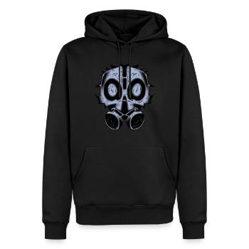 Masque à gaz squelette - Sweat à capuche Premium bio Homme - noir - Devant - Nico (187cm)
