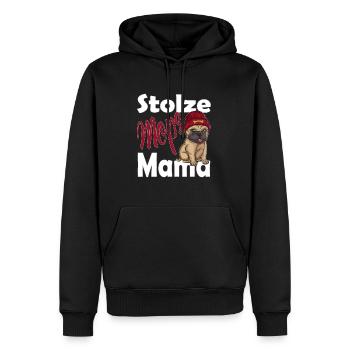 Stolze Mops Mama Hunde Gangster Hundemama Hund - Männer Premium Bio Hoodie - Schwarz - Vorne - Nico (187cm)