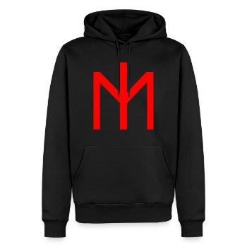 Magie et sorcellerie - Sweat à capuche Premium bio Homme - noir - Devant - Nico (187cm)