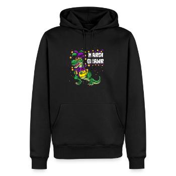 Mardi Grawr Costume de fou T-Rex Dinosaur Kids - Sweat à capuche Premium bio Homme - noir - Devant - Nico (187cm)