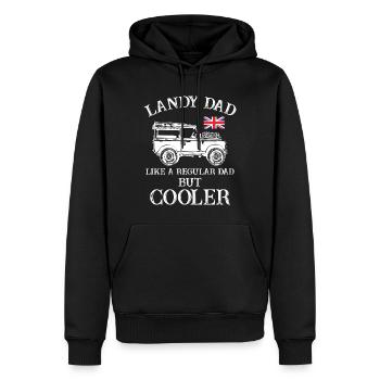 Landy Dad - Männer Premium Bio Hoodie - Schwarz - Vorne - Nico (187cm)