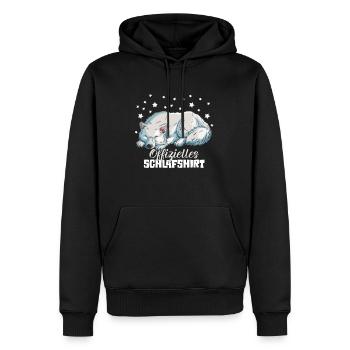 Hunde schläft Schlafender Hund Pyjama Nachthemd - Männer Premium Bio Hoodie - Schwarz - Vorne - Nico (187cm)
