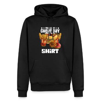 Cheat Day Burger Pommes Eis Fastfood Fan Liebhaber - Männer Premium Bio Hoodie - Schwarz - Vorne - Nico (187cm)
