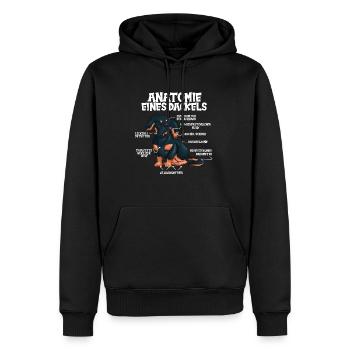 Lustig Hund Kostüm Anatomie Dackel Hundeliebhaber - Männer Premium Bio Hoodie - Schwarz - Vorne - Nico (187cm)