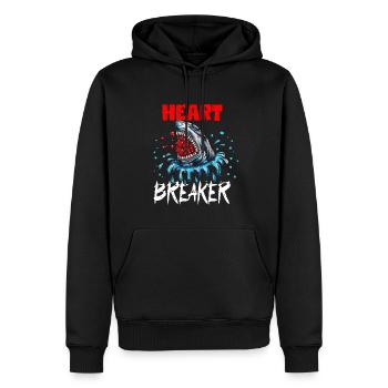 Shark Fish Valentine’s Day Heartbreaker Heartbreaker - Sweat à capuche Premium bio Homme - noir - Devant - Nico (187cm)