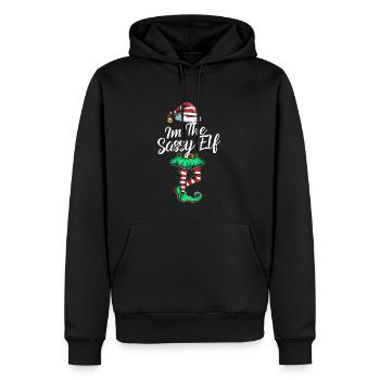 Weihnachten Elf lustiger Spruch Freche Kinder - Männer Premium Bio Hoodie - Schwarz - Vorne - Nico (187cm)
