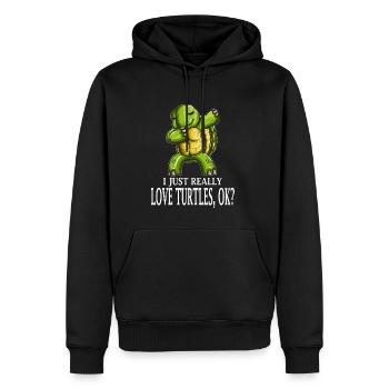 Dabbing Turtle Propriétaire Holder Fan Dab Outfit - Sweat à capuche Premium bio Homme - noir - Devant - Nico (187cm)