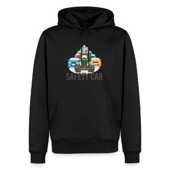 Agriculteur Agriculteur Conducteur de tracteur Ouvrier sur le terrain Voiture Safty - Sweat à capuche Premium bio Homme - noir - Devant - Nico (187cm)