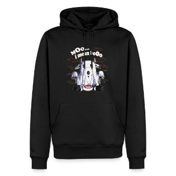 Drôles de fantômes Vache fantôme Vaches Halloween Enfants - Sweat à capuche Premium bio Homme - noir - Devant - Nico (187cm)