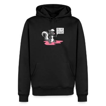 Tire mon doigt Skunk Tire les pets sur le doigt - Sweat à capuche Premium bio Homme - noir - Devant - Nico (187cm)