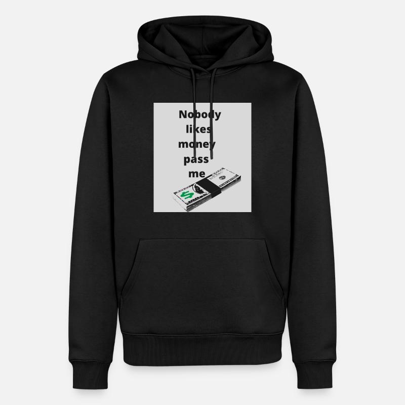 money - Sweat à capuche Premium bio Homme - noir