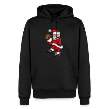 Weihnachten Baseball Santa Claus Baseball Pitcher - Männer Premium Bio Hoodie - Schwarz - Vorne - Nico (187cm)