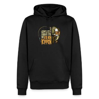 Gepflegt einen hinter die Kiemen Kippen Fische - Männer Premium Bio Hoodie - Schwarz - Vorne - Nico (187cm)