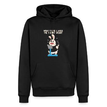 Lapin lourd sur la balance Tshirt trop lourd - Sweat à capuche Premium bio Homme - noir - Devant - Nico (187cm)
