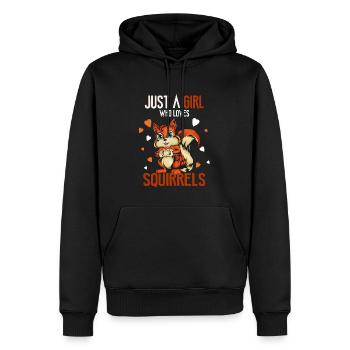 Cool Squirrel Rodent Nut Lovers Design - Sweat à capuche Premium bio Homme - noir - Devant - Nico (187cm)