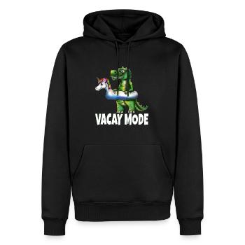 Vacay Mode Urlaubsreifer Donosaurier T-Rex Einhorn - Männer Premium Bio Hoodie - Schwarz - Vorne - Nico (187cm)