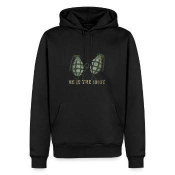 Groom Men Bachelor Team Grenades Idiot - Sweat à capuche Premium bio Homme - noir - Devant - Nico (187cm)