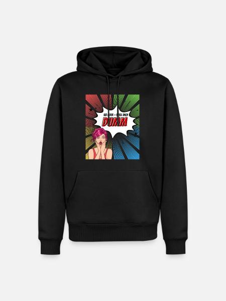 Be cool - play dumb - Men’s Premium Organic Hoodie - black