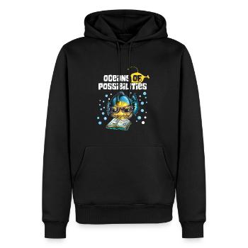 Océans d’opportunités Poissons d’eau profonde Pêche Poisson - Sweat à capuche Premium bio Homme - noir - Devant - Nico (187cm)