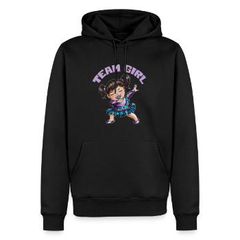 Équipe Fille Petite-Fille Bébé Bébé Nourrisson - Sweat à capuche Premium bio Homme - noir - Devant - Nico (187cm)