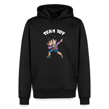 Team Boy Junge Mann Enkelsohn Baby Säugling - Männer Premium Bio Hoodie - Schwarz - Vorne - Nico (187cm)