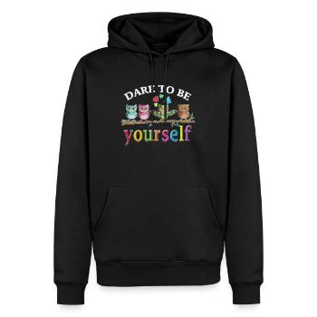 Bundles of puzzle pieces be yourself Enlightenment Autsmus - Men’s Premium Organic Hoodie - black - Front - Nico (187cm)