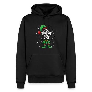 Xmas Weihnachten Golfer Elf Golfen Elfenkostüm - Männer Premium Bio Hoodie - Schwarz - Vorne - Nico (187cm)