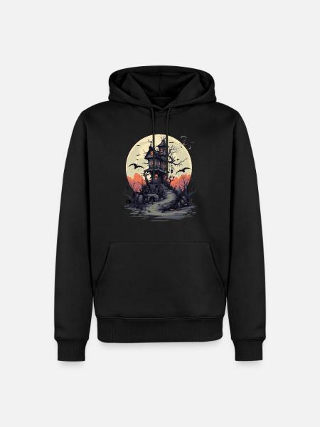 Goth Haunted House Mansion - Men’s Premium Organic Hoodie - black