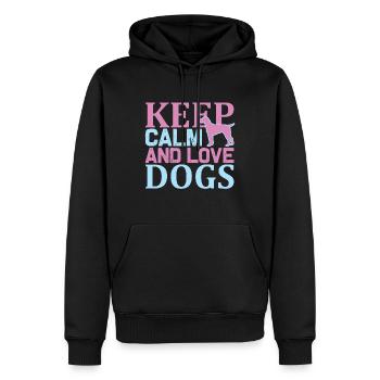 PawPrint Couture - Männer Premium Bio Hoodie - Schwarz - Vorne - Nico (187cm)