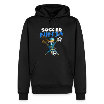 Der Soccer Ninja für Kinder Geburtstagsparty - Männer Premium Bio Hoodie - Schwarz - Vorne - Nico (187cm)