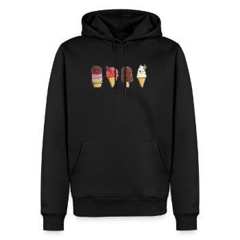 Eissorten Eisliebhaber Kinder lieben Eis Holzstiel - Männer Premium Bio Hoodie - Schwarz - Vorne - Nico (187cm)