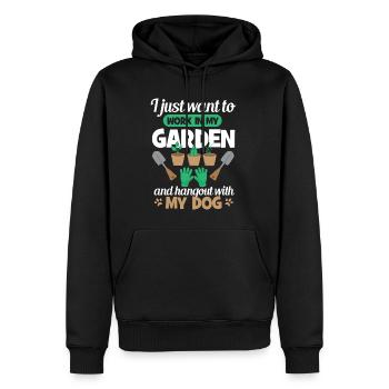 Propriétaires de chiens Jardinage Jardin Toilettage Plantes - Sweat à capuche Premium bio Homme - noir - Devant - Nico (187cm)