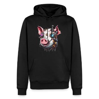 Robot Animal / AI / Mechanized Animals / Comic - Men’s Premium Organic Hoodie - black - Front - Nico (187cm)