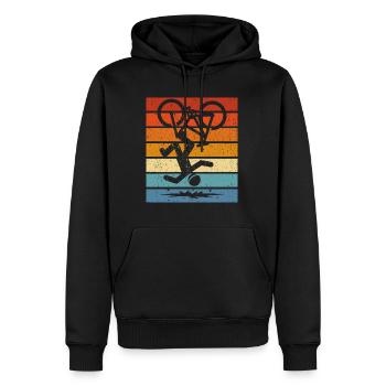 Drôle de cadeau pour maladroit - Sweat à capuche Premium bio Homme - noir - Devant - Nico (187cm)