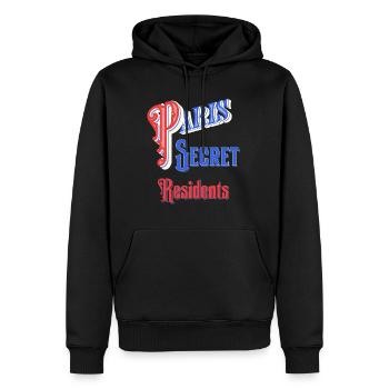 Paris Adventure Eiffel Parisian Rat Mouse Whiskers - Men’s Premium Organic Hoodie - black - Front - Nico (187cm)