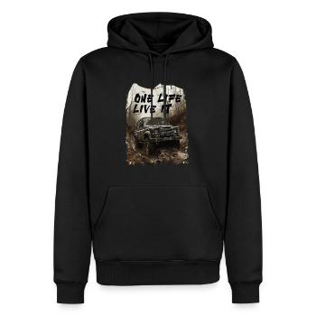 4x4 Offroad Onle Life Live It Defender - Sweat à capuche Premium bio Homme - noir - Devant - Nico (187cm)