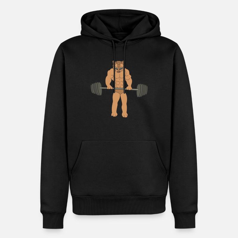 Bodybuilder - Männer Premium Bio Hoodie - Schwarz