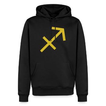 Sternzeichen Schütze, exklusives T-Shirt Design - Männer Premium Bio Hoodie - Schwarz - Vorne - Nico (187cm)