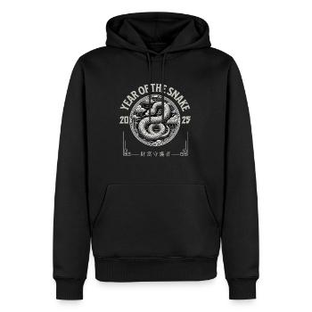Year Of The Snake 2025 Chinesisches Horoskop - Männer Premium Bio Hoodie - Schwarz - Vorne - Nico (187cm)