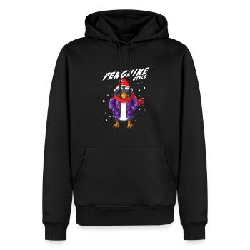 Tenue d’hiver cool de style pingouin en Antarctique - Sweat à capuche Premium bio Homme - noir - Devant - Nico (187cm)