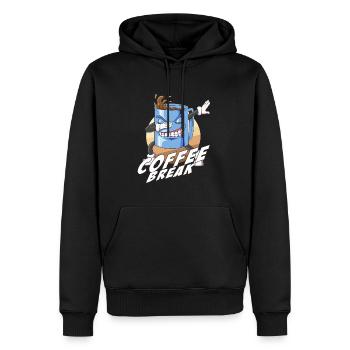 Tasse à café Wild Dabbing Pause café du matin - Sweat à capuche Premium bio Homme - noir - Devant - Nico (187cm)
