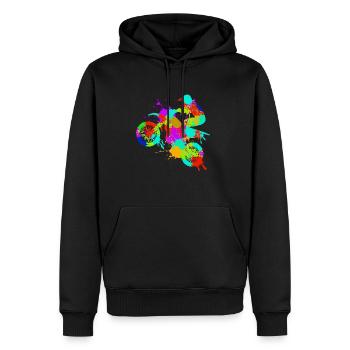 Offroad Cross Motorrad fahren Motorcross Dirtbike - Männer Premium Bio Hoodie - Schwarz - Vorne - Nico (187cm)