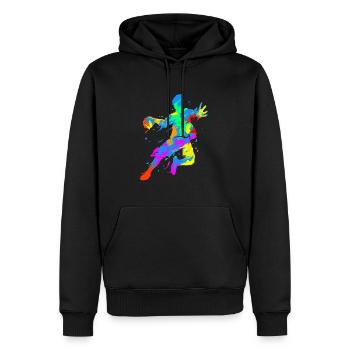 Tenue de fan de handball Entraîneur Gardien de but Handball Club - Sweat à capuche Premium bio Homme - noir - Devant - Nico (187cm)