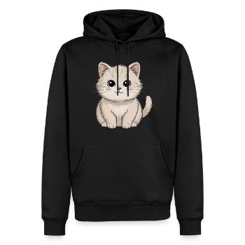 Perserkatze - Männer Premium Bio Hoodie - Schwarz - Vorne - Nico (187cm)