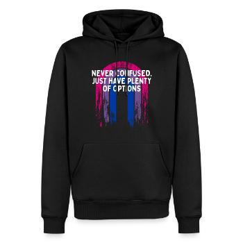 Juste avoir beaucoup d’options Bisexuel Positivité Bi - Sweat à capuche Premium bio Homme - noir - Devant - Nico (187cm)