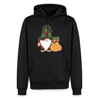 Noël Noël Gnomies - Sweat à capuche Premium bio Homme - noir - Devant - Nico (187cm)