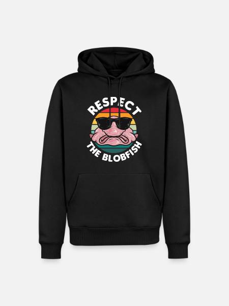 Blobfisch - Männer Premium Bio Hoodie - Schwarz