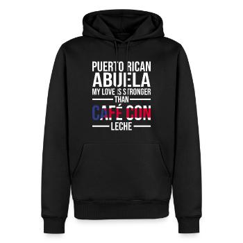 Puerto Rico Flagge | Puerto Ricaner Geschenkideen - Männer Premium Bio Hoodie - Schwarz - Vorne - Nico (187cm)