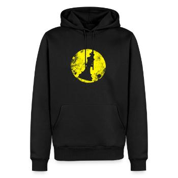 Schach Game, weißer König - Männer Premium Bio Hoodie - Schwarz - Vorne - Nico (187cm)