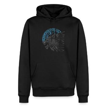 Valhalla Wolf Odins Geri Runes Boussole nordique - Sweat à capuche Premium bio Homme - noir - Devant - Nico (187cm)